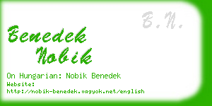 benedek nobik business card